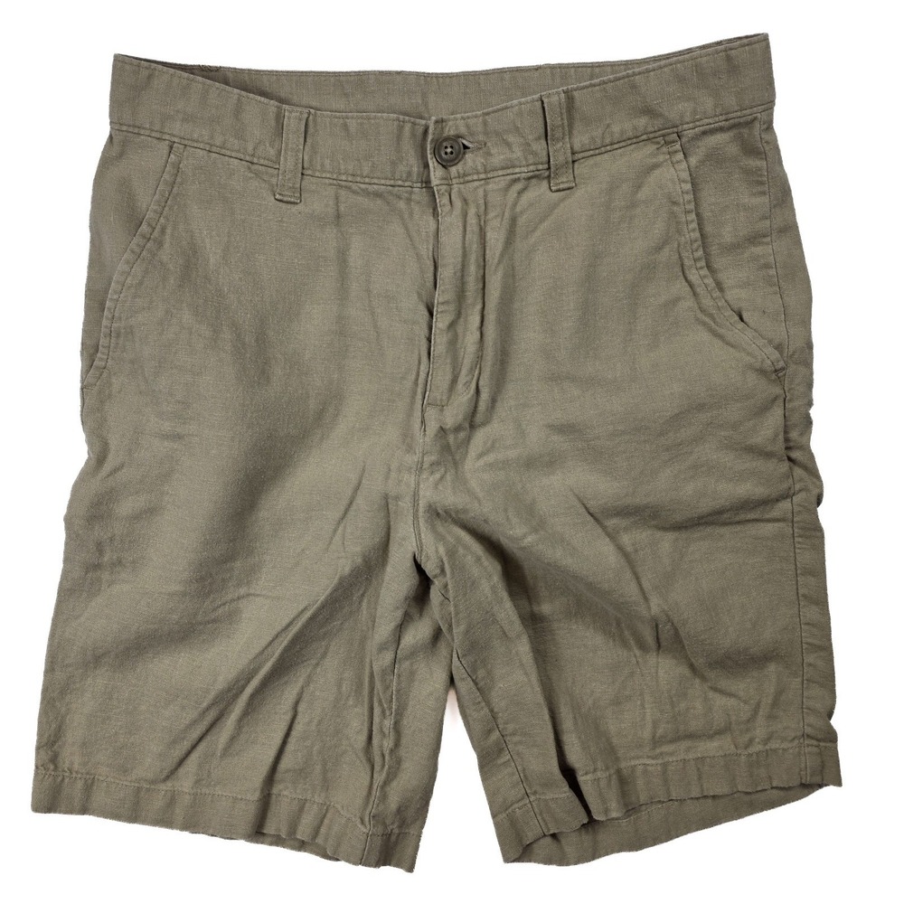 Roundtree and Yorke Casuals Dark Khaki Chino Shorts Men's Size 32x9